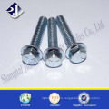 Tornillo de brida SGS con chapado en zinc azul 8.8